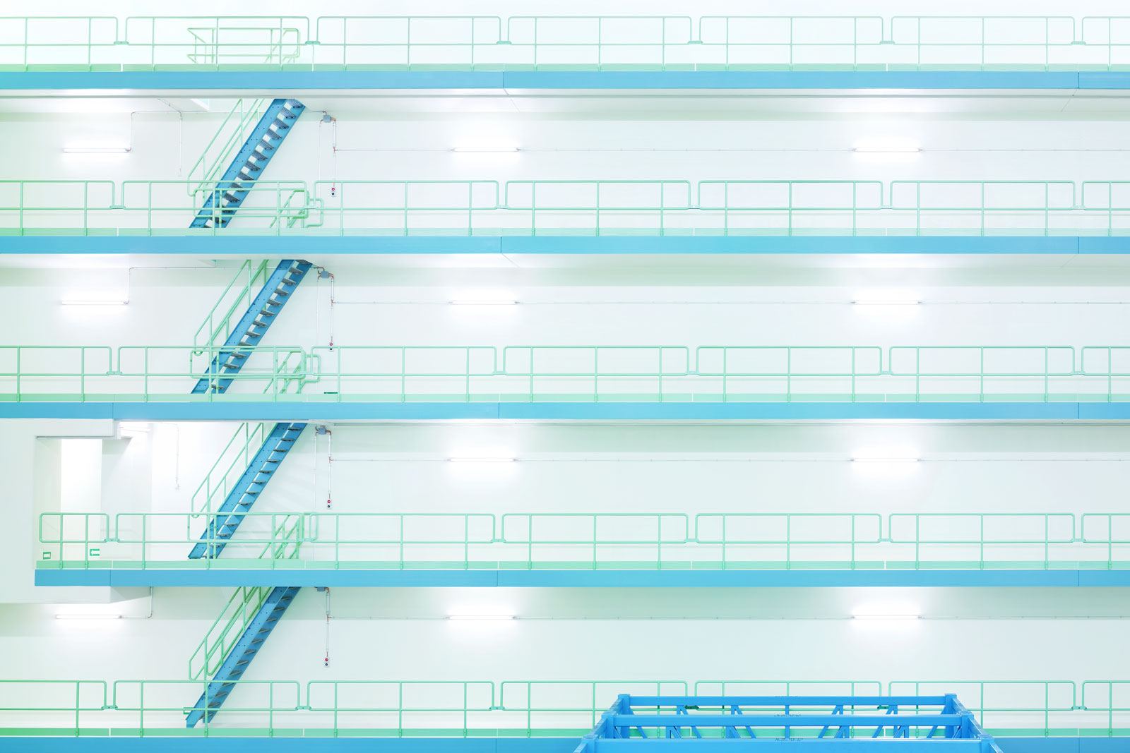 Zwibez III Interim storage for nuclear waste, connecting stairs 2011